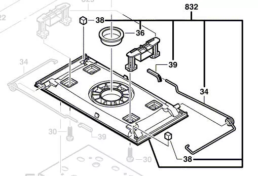 Plaque de base ponceuse BOSCH PSS 300 AE